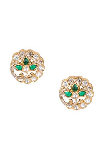 Nazaakat By Samara Singh Floral Pattern Studded Earrings 