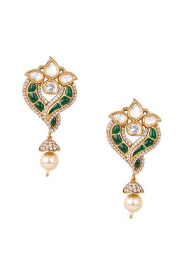 Nazaakat By Samara Singh Embellished Dangling Earrings 