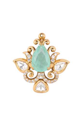 Buy Nazaakat By Samara Singh Green Fluer Embellished Stone Earrings Online at Aza Fashions Buy_Nazaakat By Samara Singh_Green Fluer Embellished Stone Earrings _Online_at_Aza_Fashions