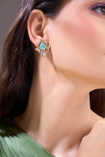 Nazaakat By Samara Singh Fluer Embellished Stone Earrings 