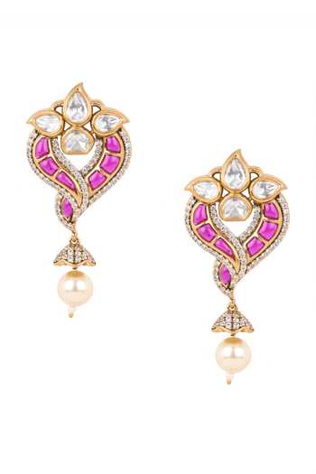 Nazaakat By Samara Singh Embellished Dangling Earrings 