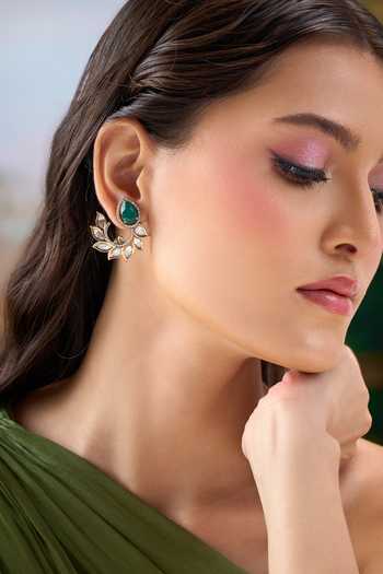 Nazaakat By Samara Singh Stone Studded Earrings 
