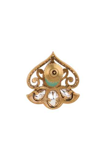 Buy Nazaakat By Samara Singh Gold Plated Spade Shaped Embellished Earrings Online at Aza Fashions Buy_Nazaakat By Samara Singh_Gold Plated Spade Shaped Embellished Earrings _Online_at_Aza_Fashions