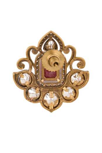 Shop Nazaakat By Samara Singh Red Ruby Stone Centre Stud Earrings Online at Aza Fashions Shop_Nazaakat By Samara Singh_Red Ruby Stone Centre Stud Earrings _Online_at_Aza_Fashions