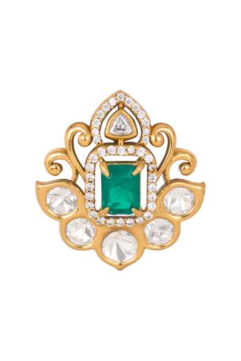 Buy Nazaakat By Samara Singh Green Embellished Stud Earrings Buy_Nazaakat By Samara Singh_Green Embellished Stud Earrings