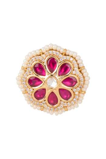 Buy Nazaakat By Samara Singh Red Embellished Floral Stud Earrings Online at Aza Fashions Buy_Nazaakat By Samara Singh_Red Embellished Floral Stud Earrings _Online_at_Aza_Fashions