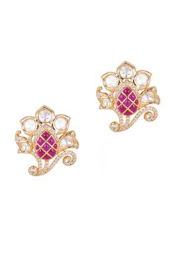 Nazaakat By Samara Singh Stone Studded Earrings