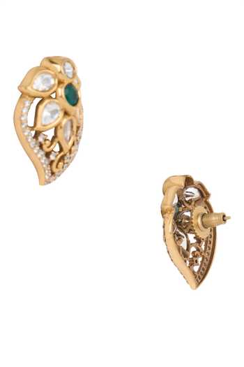 Buy Nazaakat By Samara Singh White Kairi Embellished Stud Earrings Online at Aza Fashions Buy_Nazaakat By Samara Singh_White Kairi Embellished Stud Earrings _Online_at_Aza_Fashions