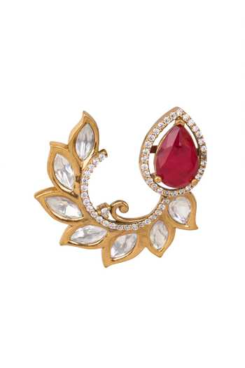 Buy Nazaakat By Samara Singh White Spiral Embellished Stud Earrings Online at Aza Fashions Buy_Nazaakat By Samara Singh_White Spiral Embellished Stud Earrings _Online_at_Aza_Fashions