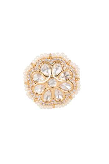 Buy Nazaakat By Samara Singh White Embellished Floral Stud Earrings Online at Aza Fashions Buy_Nazaakat By Samara Singh_White Embellished Floral Stud Earrings _Online_at_Aza_Fashions