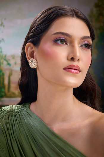 Nazaakat By Samara Singh Embellished Floral Stud Earrings