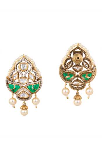 Nazaakat By Samara Singh Dangling Embellished Earrings 