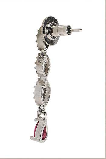 Shop_Nazaakat By Samara Singh_Silver Plated Cutout Motif Necklace Set _Online_at_Aza_Fashions