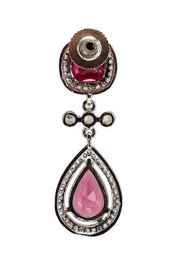 Shop Nazaakat By Samara Singh Silver Plated Stone Studded Necklace Set Online at Aza Fashions Shop_Nazaakat By Samara Singh_Silver Plated Stone Studded Necklace Set _Online_at_Aza_Fashions