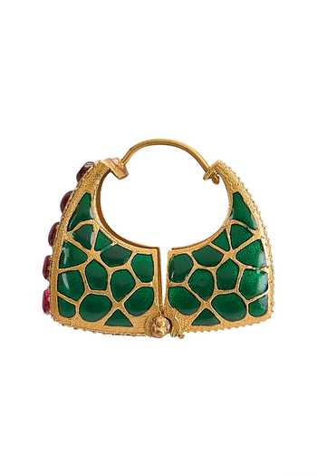 Buy Nazaakat By Samara Singh Pink Kundan Studded Meenakari Earrings Online at Aza Fashions Buy_Nazaakat By Samara Singh_Pink Kundan Studded Meenakari Earrings _Online_at_Aza_Fashions
