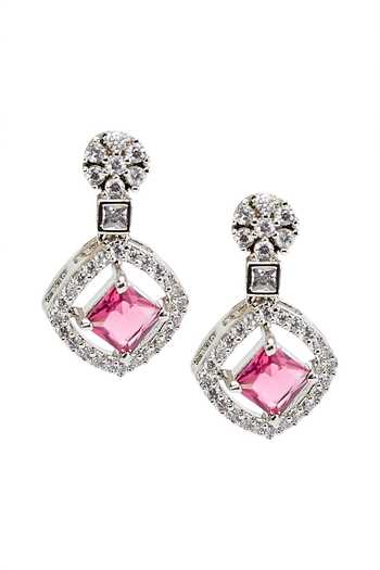 Shop_Nazaakat By Samara Singh_Gold Plated Geometric Pendant Necklace Set _Online_at_Aza_Fashions