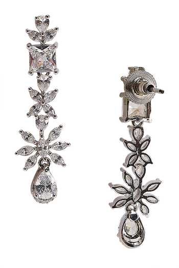 Nazaakat By Samara Singh_Silver Plated Stone Studded Necklace Set _at_Aza_Fashions