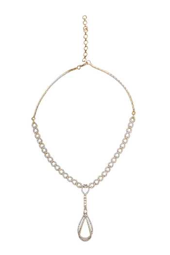 Nazaakat By Samara Singh_Gold Plated Cutout Pendant Necklace Set _Online_at_Aza_Fashions