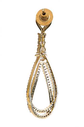 Shop_Nazaakat By Samara Singh_Gold Plated Cutout Pendant Necklace Set _Online_at_Aza_Fashions