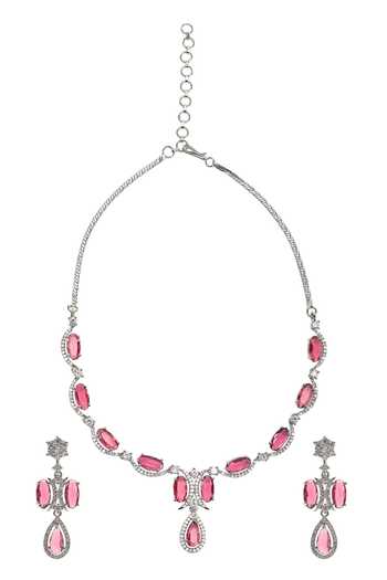 Nazaakat By Samara Singh Teardrop Pendant Necklace Set 