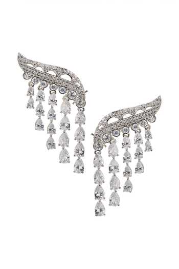 Nazaakat By Samara Singh American Diamond Dangler Earrings 
