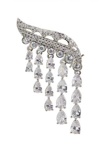 Shop Nazaakat By Samara Singh Silver Plated American Diamond Dangler Earrings Online at Aza Fashions Shop_Nazaakat By Samara Singh_Silver Plated American Diamond Dangler Earrings _Online_at_Aza_Fashions