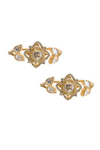 Nazaakat By Samara Singh Gold Plated Floral Carved Ring at Aza Fashions Nazaakat By Samara Singh_Gold Plated Floral Carved Ring _at_Aza_Fashions
