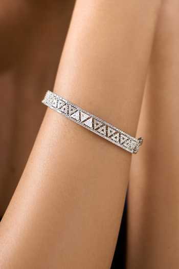 Buy Nazaakat By Samara Singh Silver Plated Geometric Pattern Bracelet Online at Aza Fashions Buy_Nazaakat By Samara Singh_Silver Plated Geometric Pattern Bracelet _Online_at_Aza_Fashions