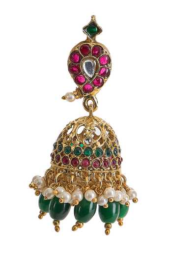 Nazaakat By Samara Singh Multi Color Bead Drop Jhumkas Online at Aza Fashions Nazaakat By Samara Singh_Multi Color Bead Drop Jhumkas _Online_at_Aza_Fashions