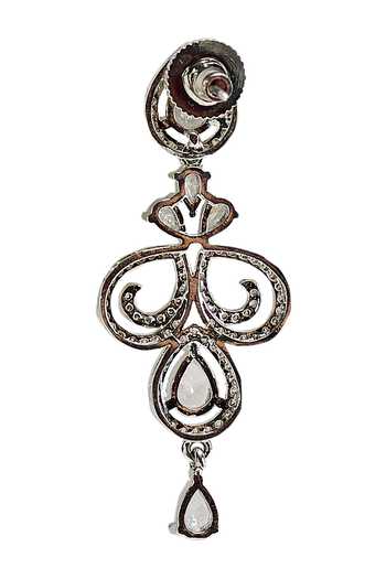 Shop Nazaakat By Samara Singh Silver Plated Stone Studded Necklace Set Online at Aza Fashions Shop_Nazaakat By Samara Singh_Silver Plated Stone Studded Necklace Set _Online_at_Aza_Fashions