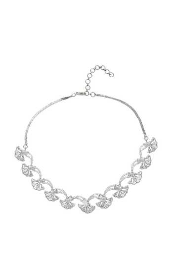 Nazaakat By Samara Singh Silver Plated Floral Pattern Stone Studded Necklace Set Online at Aza Fashions Nazaakat By Samara Singh_Silver Plated Floral Pattern Stone Studded Necklace Set _Online_at_Aza_Fashions