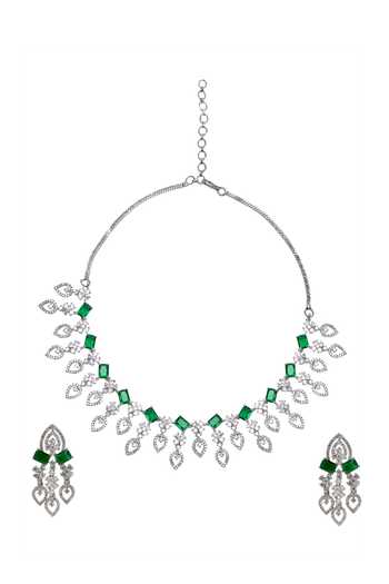 Nazaakat By Samara Singh Teardrop Cutout Necklace Set 