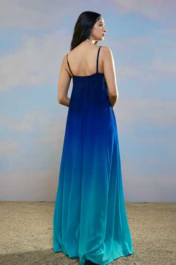 Dash And Dot Flared Ombre Gown 
