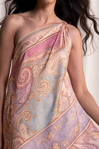 Shop Dash And Dot Multi Color Polyester One Shoulder Scarf Print Maxi Dress Online at Aza Fashions Shop_Dash And Dot_Multi Color Polyester One Shoulder Scarf Print Maxi Dress _Online_at_Aza_Fashions