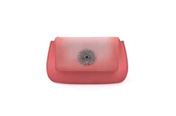 Shop_Saurav Ghosh_Silver Floral Brooch Embellished Clutch _Online_at_Aza_Fashions