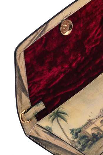 Buy_Saurav Ghosh_Beige Scenic Print Clutch _Online_at_Aza_Fashions