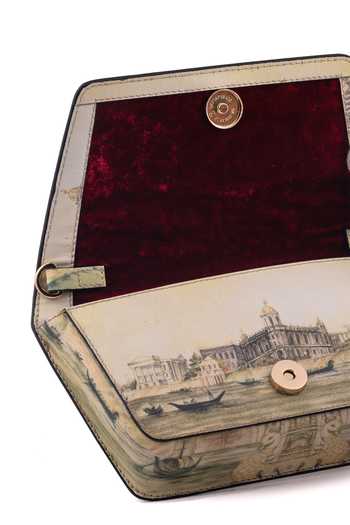 Saurav Ghosh_Off White Printed Clutch _at_Aza_Fashions