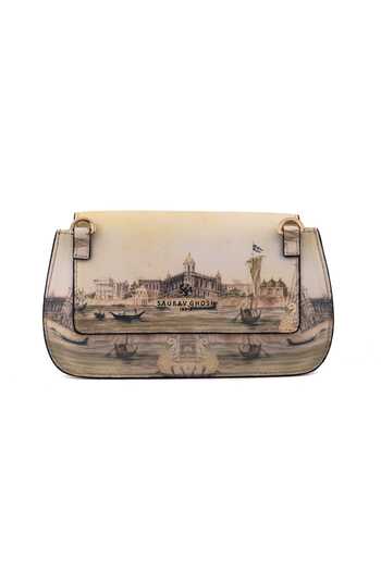 Saurav Ghosh Scenic Print Clutch Bag 