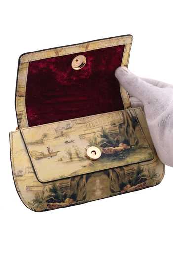 Saurav Ghosh_Beige Printed Clutch Bag _at_Aza_Fashions