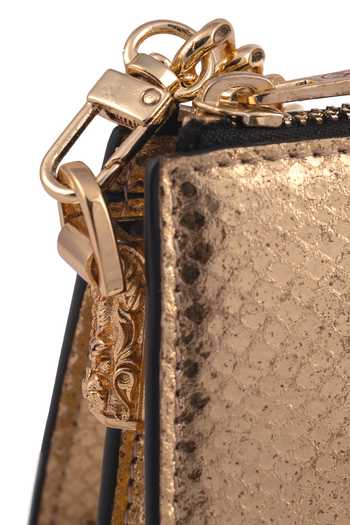 Buy_Saurav Ghosh_Gold Textured Pattern Clutch _Online_at_Aza_Fashions