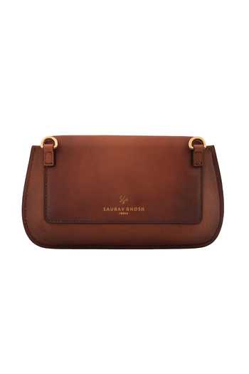 Saurav Ghosh Medallion Brooch Embellished Clutch 