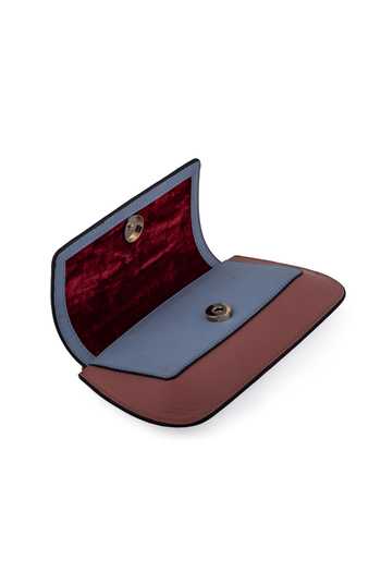 Shop_Saurav Ghosh_Blue Color Block Clutch _Online_at_Aza_Fashions