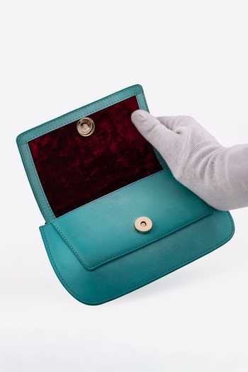 Saurav Ghosh_Blue Brooch Embellished Purse _at_Aza_Fashions