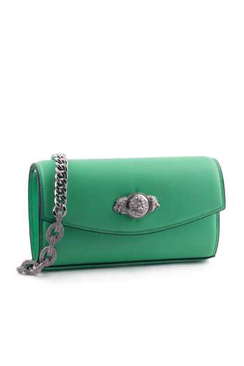 Saurav Ghosh Metal Emblem Brooch Embellished Clutch 