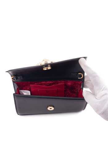 Shop_Saurav Ghosh_Black Medallion Brooch Embellished Clutch _Online_at_Aza_Fashions
