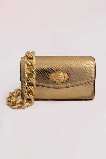 Saurav Ghosh Textured Metallic Clutch 