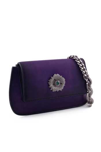 Saurav Ghosh Floral Brooch Embellished Clutch 