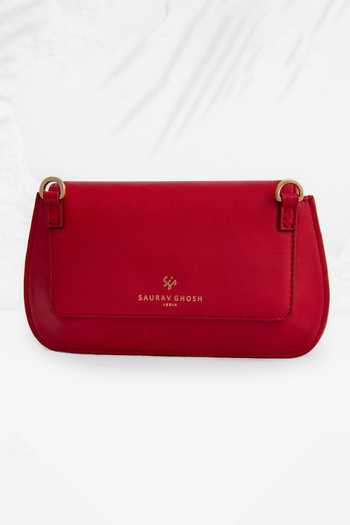 Saurav Ghosh Deity Motif Brooch Embellished Clutch 