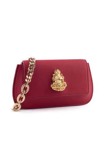 Saurav Ghosh Ganesha Emblem Embellished Clutch 