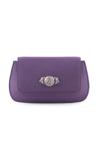 Buy_Saurav Ghosh_Purple Brooch Embellished Clutch _Online_at_Aza_Fashions